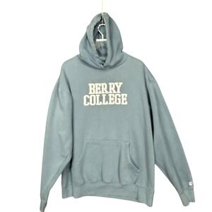 Berry College‎ Sweatshirt Womens XL Light Blue Pullover Hoodie XL Blue 84 Unisex